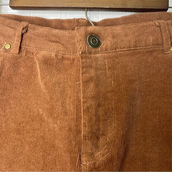 Rue 21 Brown Corduroy Mini Skirt Raw Hem Size 2X - Picture 4 of 8